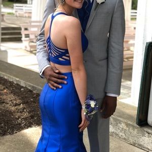 Beautiful blue prom dress